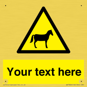 Custom warning horses